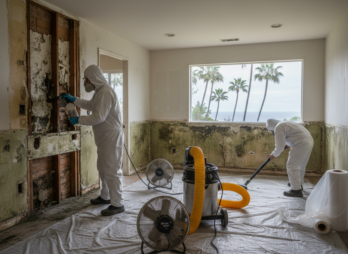 water damage mold remediation in Pacific Palisades